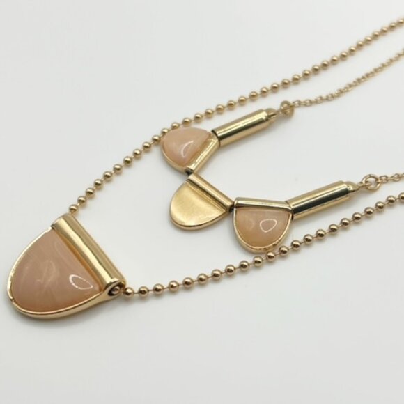 Ophelia Rose Gold Necklace with Geometric Design NWT - Picture 3 of 3